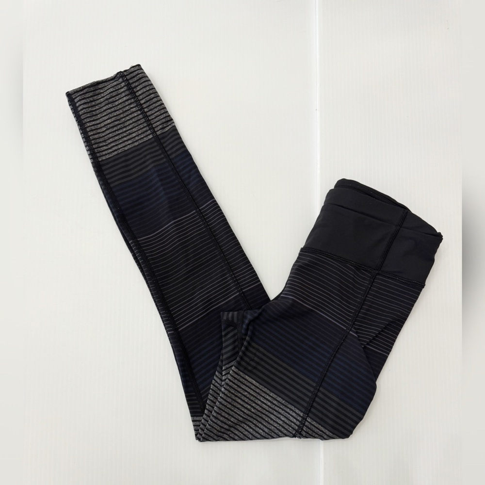 Lululemon Speed Tight II Om Stripe Black Leggings - 4